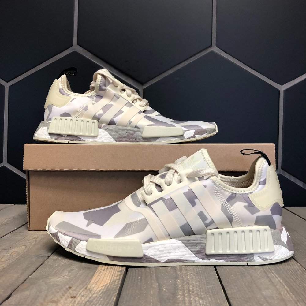 Adidas NMD R1 Fractal Camo Sand Beige Grey Size 9